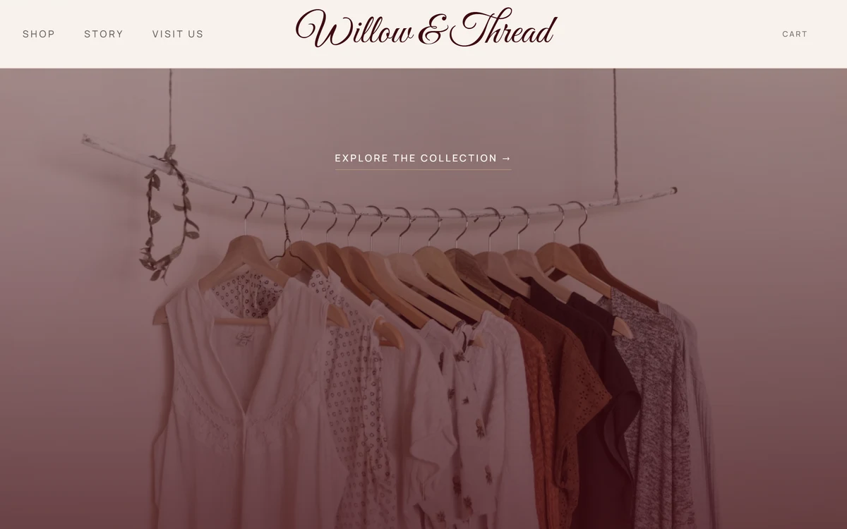 Willow and Thread boutique showcase preview